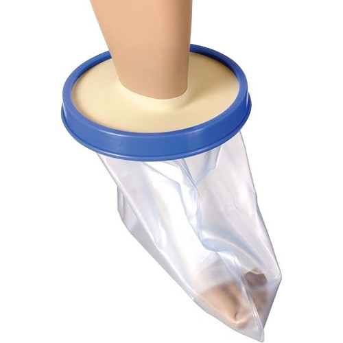 DMI Adult Waterproof Reusable Leg Wound Barrier/Bandage/Cast Protector, Clear