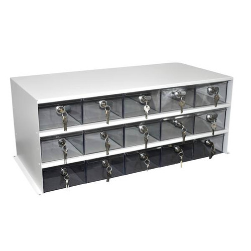 Omnimed Adapticab Storage Solution 15 Med Acrylic Drwr W/Locks Lght Grey Cabinet