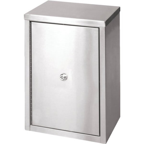 Omnimed Narcotic Cabinet, 2 Shelves, 15x11x8, 2 Door, Stainless