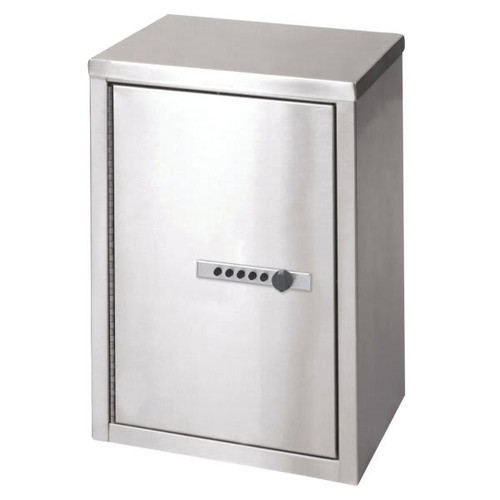Omnimed Stainless 8" D Double Door Narcotic Cabinet With Combo Lock