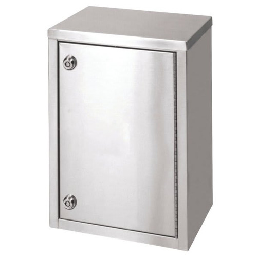 Omnimed Stainless 8" Single Door Narcotic Cabinet With 2 Shelves