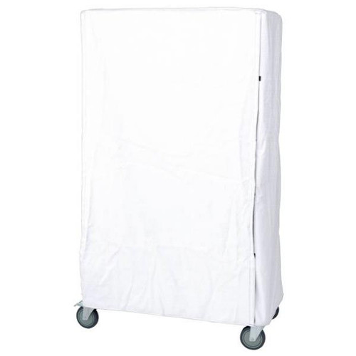 Quantum Storage Systems Cart Cover 400 Denier White Nylon Zipper Closure 18wx36lx74h Inch