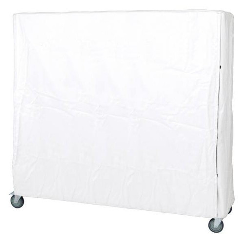 Quantum Storage Systems Cart Cover 400 Denier White Nylon Zipper Closure 24wx36lx63h Inch
