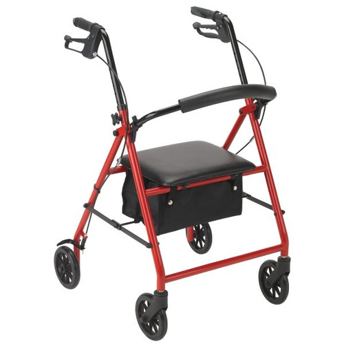 Drive Medical Design Rollator,6"4whl.,steel,red