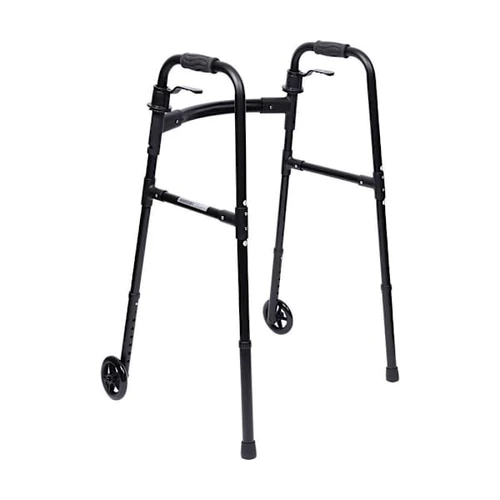 Medacure Lightweight Adult Paddle Walker With 5" Wheels - Black