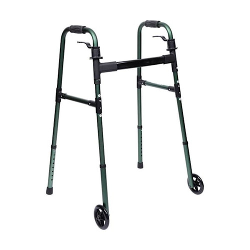 Medacure Lightweight Adult Paddle Walker With 5" Wheels - Green