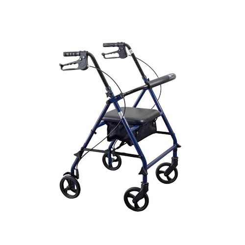 Medacure Steel Rollator With 6" Wheels - Blue