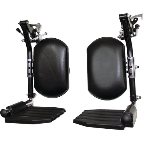 Black Invacare Legrest With Calf Pad Hemi-Left