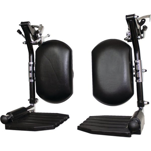 Black Invacare Legrest With Calf Pad Hemi-Right