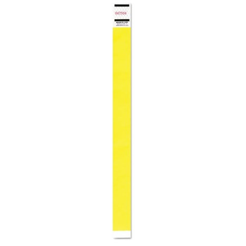 Advantus Crowd Management Wristband, Sequential Numbers, 9 3/4 X 3/4, (Neon Yellow) (500-Pack)