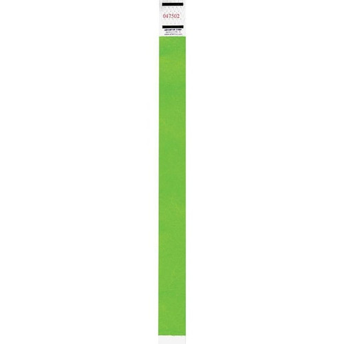 Advantus Neon Tyvek Wristbands - Neon Green Package Of 500
