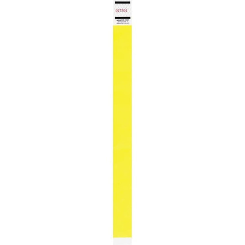 Advantus Neon Tyvek Wristbands - Neon Yellow Package Of 500