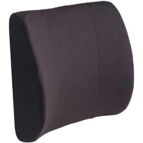 DMI Elite Contoured Lumbar Support Pillow With Washable Cover And Board Insert, 14 X 13 X 5 In., Black