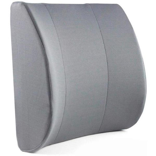 DMI Elite Contoured Lumbar Support Pillow With Washable Cover And Board Insert, 14 X 13 X 5 In., Gray