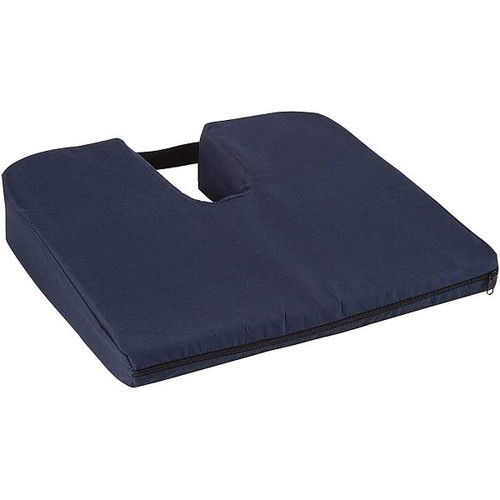 DMI Sloping Seat Cushion For Coccyx/Sciatica, Machine Washable Cover, Navy
