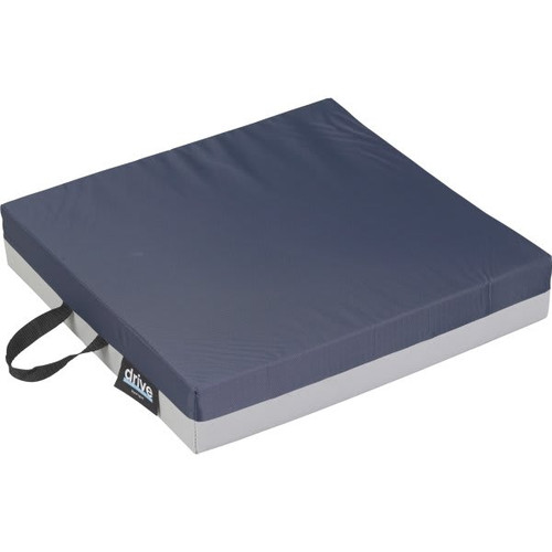 Drive Gel-U-Seat Gel Foam Wheelchair Cushion With Removable Cover, 18x16x3"