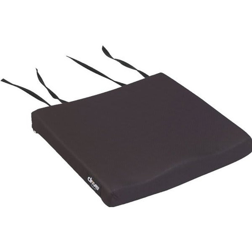 Drive Medical Wheelchair Cushion With Ties, Molded, Non-Slip Bottom, 20"X16"X2"