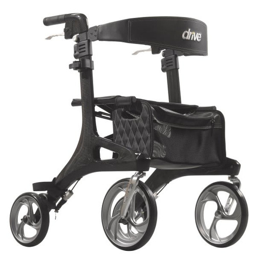 Drive Medical Design Nitro Carbon Fiber Rollator, Black