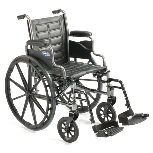 Invacare Tracer Ex2 Wheelchair 18"X16" Desk Length Swing Away Footrests Aluminum