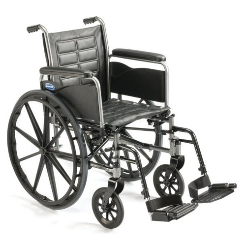 Invacare Tracer Ex2 Wheelchair 18"X16" Full Length Swing Away Footrests Composite
