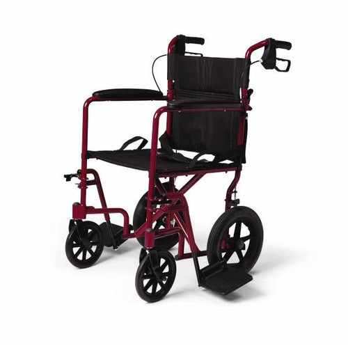 Medline Industries Red Basic Transport Chair