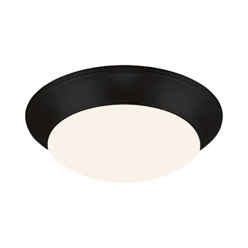 Seasons 11-Inch Dome 17w Dimmable Integrated LED Flush Mount Light With 5 CCT Selectable, Matte Black