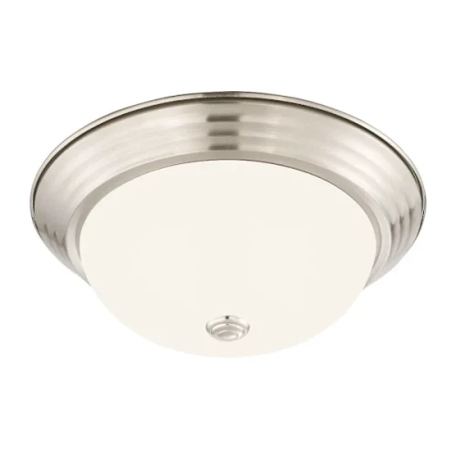 Seasons 16-Inch Dome 3-Light 60w Incandescent Flush Mount Light, Brushed Nickel