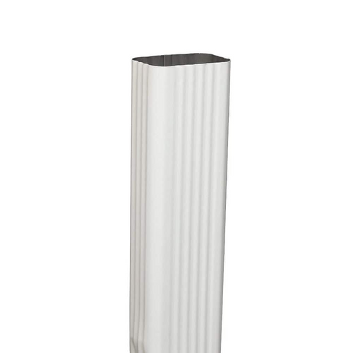 Amerimax 3 in. x 4 in. x 10 ft. White Aluminum Downspout
