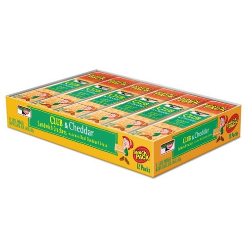 Keebler Club & Cheddar 8-Cracker Snack Pack Sandwich Cracker Pack Of 12