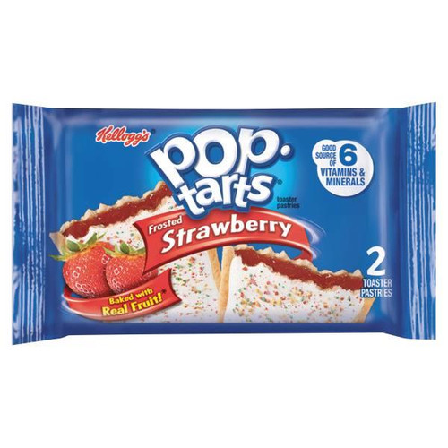 Kellogg's Pop Tarts, Frosted Strawberry, 3.67 Oz, 2/Pack, Package Of 6