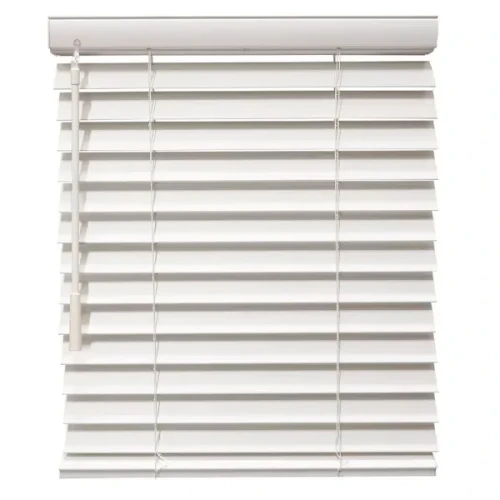 Champion 2 In. Smooth Faux Wood 96 In. X 72 In. Room Darkening Blind, Pure White