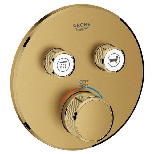 Grohe Grt Smartcontrol Thm Trim Round Brushed Cool Sunrise