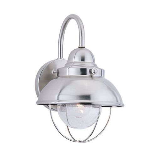 Generation Lighting Sebring 11.25 In. 1-Light Outdoor Lantern (Brushed Stainless)