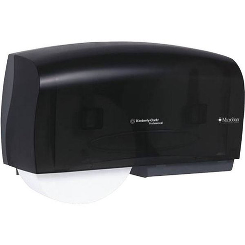 Scott Coreless Twin Toilet Paper Dispenser 20 X 6 X 11 Smokey Black Hi Capacity