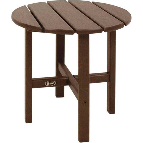 Trex Outdoor Furniture 18 In. Cape Cod Vintage Lantern Round Plastic Outdoor Patio Side Table