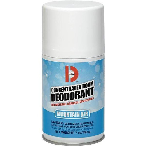 Big D Mountain Air Room Deodorant For Metered Aerosol Dispensers, 7 Oz, Case Of 12