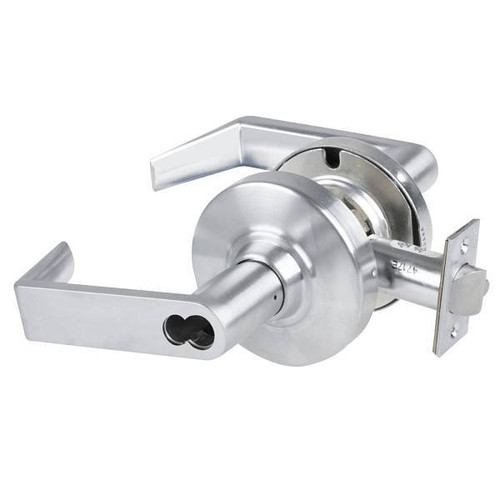 Schlage Grade 1 Storeroom Lock, Rhodes Lever, Sfic Prep Less Core, Satin Chrome