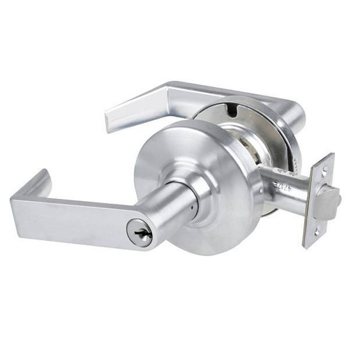 Schlage Grade 1 Storeroom Lock, Rhodes Lever, Standard Cylinder, Satin Chrome