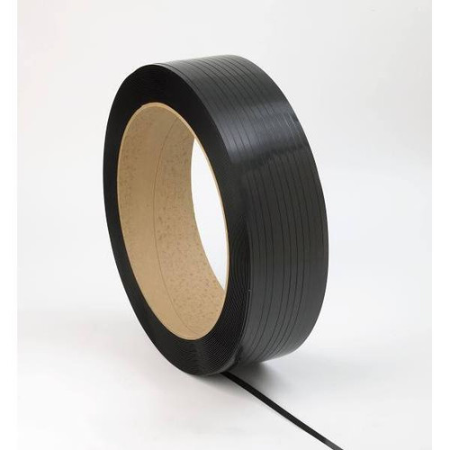 Pac Strapping Products 1/2"Wx7,200 Long Hand-Grade Pp 600# 16x6 Blk Pallet Of 24