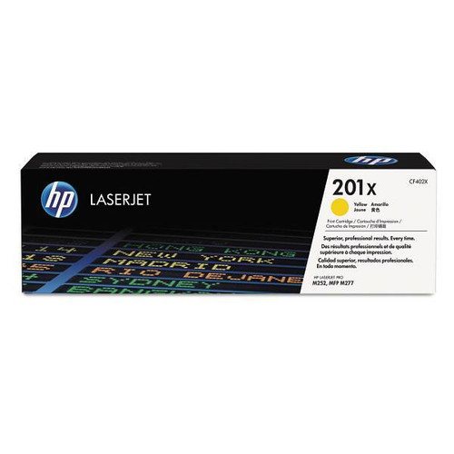 HP 201x, (Cf402x) High-Yield Yellow Original Laserjet Toner Cartridge