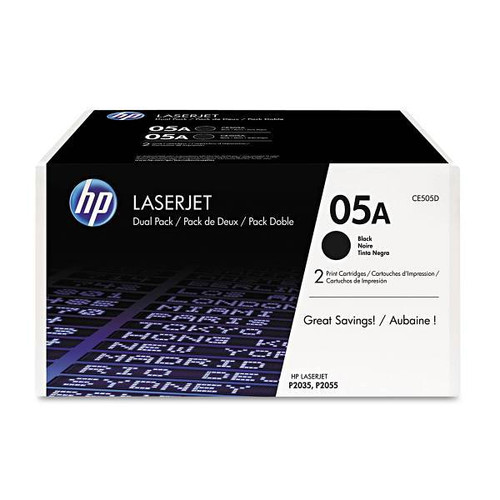 HP 05a Black Original Laserjet Toner Cartridges Package Of 2