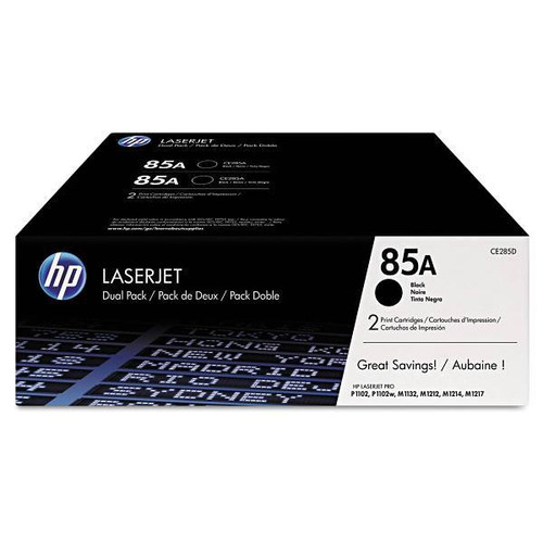 HP 85a Black Original Laserjet Toner Cartridges Package Of 2