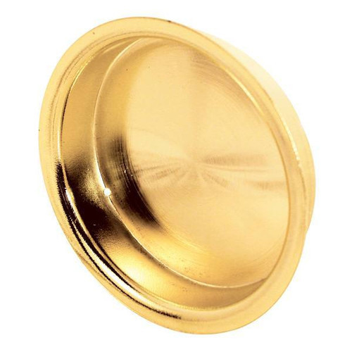 Prime-Line Wardrobe Door Flush Finger Pull, Brass, 2-1/8"