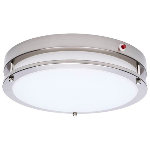 SATCO 13" LED Glamour Flush Mount With Emergency Battery, 5 Cct, Brushed Nickel