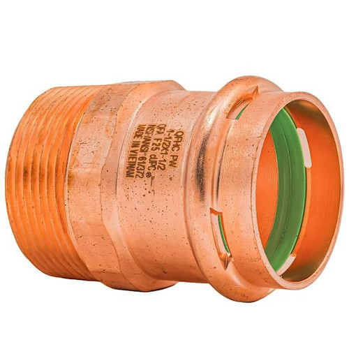 Quickfitting Surepress 1-1/2" Press X 1-1/2" Mnpt Copper Male Adapter