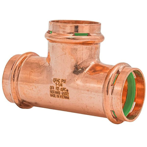 Quickfitting Surepress 1-1/4" X 1-1/4" X 1-1/4" Press Copper Tee Fitting