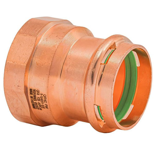 Quickfitting Surepress 1-1/4" Press X 1-1/4" FNPT Copper Female Adapter