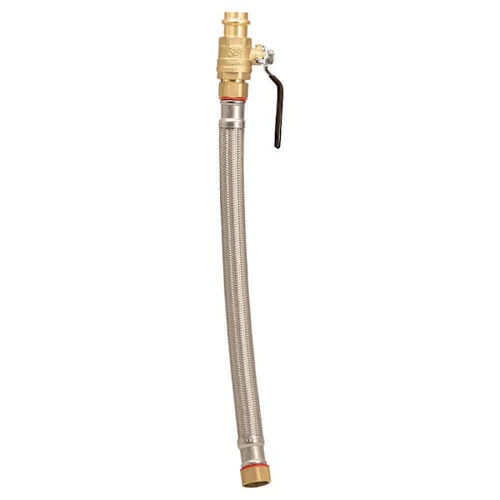 Quickfitting Surepress 3/4" Press Valve X FIP X 18" Flex Water Heater Connector