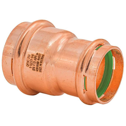 Quickfitting Surepress 1-1/2" Press X 1-1/4" Press Copper Reducing Coupling