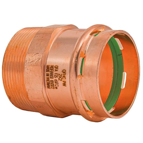 Quickfitting Surepress 2" Press X 2" Mnpt Copper Male Adapter